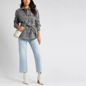 Pendleton West End Wool Shirt Jacket | Plaid | Belted | Shacket | XL | NWT